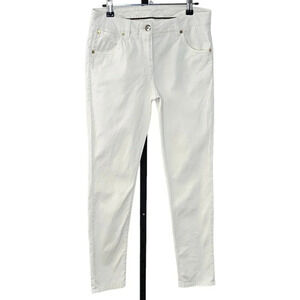 Brunello Cucinelli Womens  Skinny Fit Jeans in White Low-Mid Rise Size 6